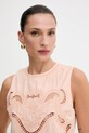 Twinset top bawełniany pomarańczowy 251TT2165