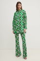 DIANE VON FURSTENBERG camasa din bumbac DVFBL4S003 verde SS25