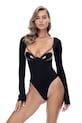 Боді GOD SAVE QUEENS HEARTLESS BODYSUIT чорний GSQ.69.370