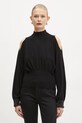 Свитер Guess PIMA аппликация чёрный W5RR02.Z2ZK2
