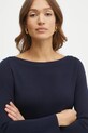 Luisa Spagnoli maglione in lana blu navy 58599