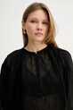 Ľanová blúzka Luisa Spagnoli čierna 542157