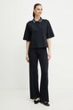 Marella polo de bumbac GONZAGA 2513951014 bleumarin SS25