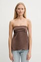 Блузка Patrizia Pepe casual коричневий 2C1592.A563