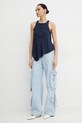 Patrizia Pepe camicetta 2C1609.A057 blu navy SS25
