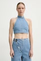 Nanushka bluză subtire de blugi ARINA albastru NW25RSTP09053