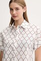 Бавовняна сорочка Max Mara Beachwear білий 2516111029600