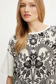 Weekend Max Mara tricou din amestec de mătase bej 2515941082600