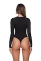 GOD SAVE QUEENS body LONG SLEEVE CREW-NECK BODYSUIT fekete GSQ.139.371