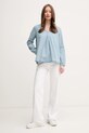 Pamučna majica United Colors of Benetton 5RZKDQ0BD plava SS25