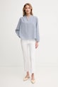 Βαμβακερή μπλούζα United Colors of Benetton 5XDKDQ0B8 μπλε SS25