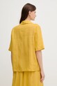 Îmbrăcăminte United Colors of Benetton bluză din in 5BMLDQ0B6 galben
