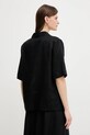 Îmbrăcăminte United Colors of Benetton bluză din in 5BMLDQ0B6 negru
