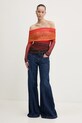 Never Fully Dressed bluzka Ombre Anastasia NFDTO1472 pomarańczowy SS25
