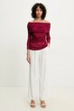 Halenka Never Fully Dressed Diaz NFDTO1669 burgundské SS25