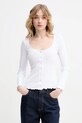 Rotate longsleeve din bumbac alb 113786400