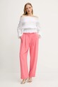 Guess bluzka z domieszką jedwabiu AUDREY W5GH0S.WE550 biały SS25