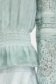 Μπλούζα με μείγμα μεταξιού Guess AUDREY W5GH0S.WE550 τιρκουάζ