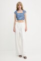 Guess camicetta in cotone DOMITILLE W5GH65.WH521 blu SS25