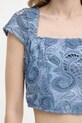 Guess bluzka bawełniana DOMITILLE W5GH65.WH521 niebieski
