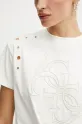 Guess t-shirt bawełniany EYELET W5GI18.I3Z14 beżowy