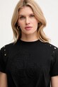 Бавовняна футболка Guess EYELET чорний W5GI18.I3Z14
