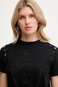 Bavlnené tričko Guess EYELET čierna W5GI18.I3Z14