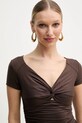 Guess t-shirt CHARLOTTE brązowy W5GP15.KACM2