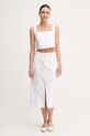 Blúzka s prímesou ľanu Calvin Klein Jeans J20J225347 biela SS25