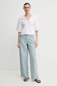 By Malene Birger bluza din bumbac ULRIKKE 103050 alb SS25