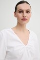 By Malene Birger bluza din bumbac ULRIKKE alb 103050