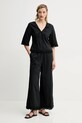 Βαμβακερή μπλούζα By Malene Birger ULRIKKE 103050 μαύρο SS25