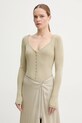 Herskind cardigan cu amestec de mătase Gili bej 5539106