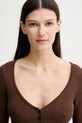 Herskind cardigan cu amestec de mătase Gili maro 5539106