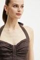 Bardot bluzka lniana RIXTON brązowy 59842TB4