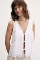 Hollister Co. kamizelka lniana beżowy KI340.5068.100