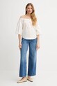 Marciano Guess camicetta in cotone PAT 5GGH28.7315A beige SS25