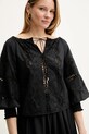 Liu Jo bluză din bumbac negru WA5257.T4853