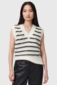 Вовняний жилет AllSaints RIGA тонкий білий W002KC