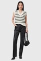 AllSaints vesta de lana RIGA W002KC alb