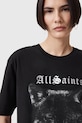 Бавовняна футболка AllSaints DAWN W016JC чорний SS25