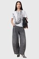 AllSaints bluza din bumbac METALLO W039JC alb