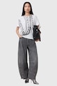 AllSaints bluzka bawełniana METALLO W039JC biały