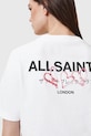 AllSaints t-shirt in cotone AMORE sovrastampa bianco W056JC