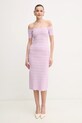 Herve Leger bluză Lainey SCJ1513588 violet SS25