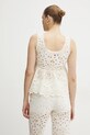 Odzież Ermanno Scervino top bawełniany 56TL001EN3 biały