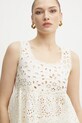 Ermanno Scervino top bawełniany biały 56TL001EN3