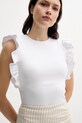 Odzież United Colors of Benetton top 3FMED10A3 biały