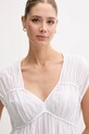 United Colors of Benetton bluză din bumbac alb 5VZCDQ0C3
