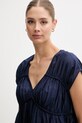 United Colors of Benetton blúz pamutból sötétkék 5VZCDQ0C3